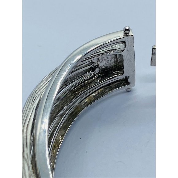 EFFY BH Balissima Diamond Sterling Silver Hinged Bangle asymmetric wrap - Picture 10 of 11